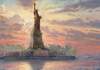 Puzzle 1000 Statue of Liberty in the twilight, Glow in the D