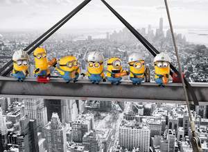 obrázok puzzlí Puzzle 1000 Minions atop a skyscraper