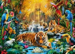 obrázok puzzlí Puzzle 1000 Mystic Tigers