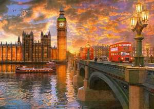 obrázok puzzlí Puzzle 1000 Západ slnka Westminster
