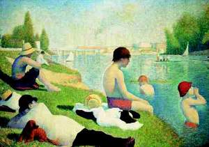 obrázok puzzlí Puzzle 1500 Seurat, Kúpanie v Asnieres