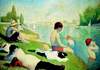 Puzzle 1500 Seurat, Kúpanie v Asnieres
