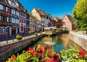 obrázok puzzlí Puzzle 1000 Little village with half-timbered houses
