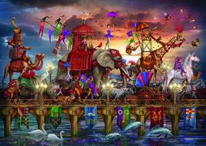 obrázok puzzlí Puzzle 1000 Circus caravan