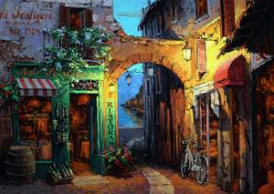 obrázok puzzlí Puzzle 1000 Sam Park, Alley next to Lake Como