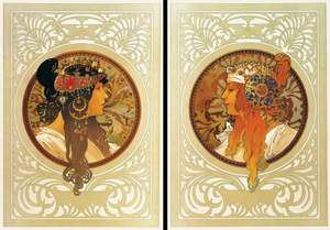 obrázok puzzlí Puzzle 2x1000 Mucha, Blondýna a brunetka